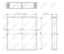 NRF 24449 - PANAL 492 x 476 x 76 ( Soldar ) HYSTER H60 C Forklift.