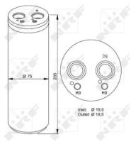 NRF 33204 - FILTRO DESHIDRAT. DAEWOO MATIZ 98-.