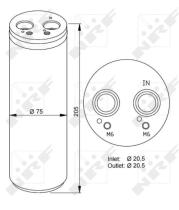 NRF 33205 - FILTRO DESHIDRAT. DAEWOO MATIZ 98-.