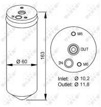 NRF 33222 - FILTRO DESHIDRAT. DAEWOO Nubira 97-