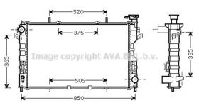 AVA QUALITY CR2077 - RAD. CHRYSLER GRAND VOYAGER III (GS) 2.0i / 2.4i / 3.0 / 3.8