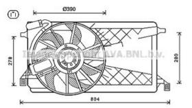 AVA QUALITY FD7563 - Ventilador PEUGEOT 306 TD