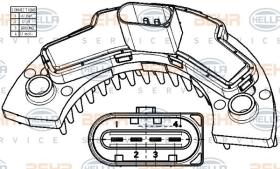 BEHR HELLA SERVICE 5HL351029101 - MOD. ELECTRONICO MAN TGA / MERCEDES ACTROSS