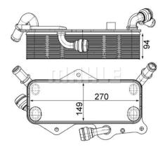 MAHLE CLC218000P - REFRIG. ACEITE IRISBUS , MERCEDES-BENZ , NEOPLAN , TEREX.