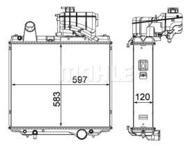 MAHLE CR2084000P - RAD. RENAULT MASTER III Autobús (JV) 2.3 dCi 100