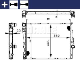 MAHLE CR455000S - RAD. MERCEDES-BENZ C320 AMG (W202).