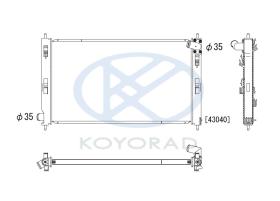 KOYO PL032037 - RAD. MITSUBISHI Pajero 2.8 TD Man. L.H.D 94 - 97