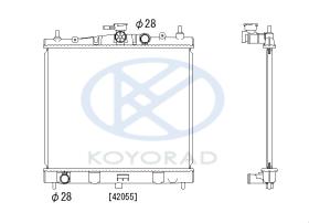 KOYO PL022028 - RAD. NISSAN 4WD Pathfinder 2.5 DCi * Aut 01/05-