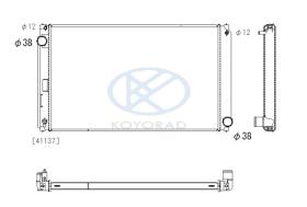 KOYO PL013449 - RAD. LEXUS 4WD HELP COOLER NX 300H 2.5 PETROL HYBRID 07/14-