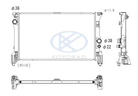 KOYO PL413322 - RAD. MERCEDES C / E / GLC SERIES PETR. / DSL. M/A 12/13-