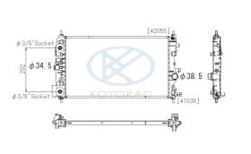 KOYO PL462708 - RAD. OPEL Astra J 1.3 / 1.7 CDTi M/A 10/09-