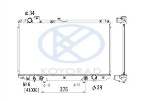 KOYO PL010334T - RAD. TOYOTA Corolla (1.6 ) man. `92-.