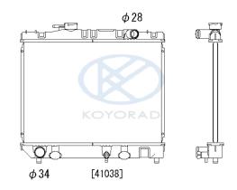KOYO PA010031 - RAD. TOYOTA LAND-CRUISER 4.2 TDI AUT. 98-  ( SPORT ).