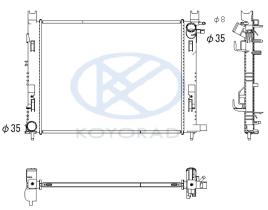 KOYO PL493524 - RAD. CITROEN C4 / 308 1.2 / 1.6 / 1.6HDI / 2.0HDI M/A 10/12-