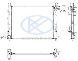 KOYO PL493524 - RAD. CITROEN C4 / 308 1.2 / 1.6 / 1.6HDI / 2.0HDI M/A 10/12-