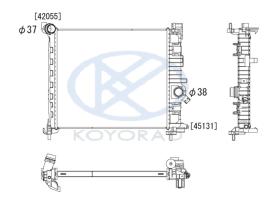KOYO PL462794 - Rad. Opel Astra J 1.4 / 1.6 Turbo Aut. 10/09-