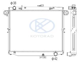 KOYO PL011043R - RAD. TOYOTA 4WD LANDCRUISER 4.2 TDI AUT. 98-