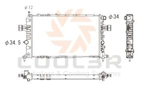 COOL3R 105508084 - RAD. OPEL AGILA (H00) 1.0 / 1.2 (00-08).