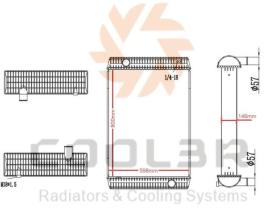 COOL3R 1452050 - RAD. VOLVO FH12 (93-) / FM (05-) ( Sin Laterales ).