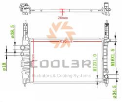 COOL3R 1432171 - RAD. H3 HUMMER (06-09) AUT.