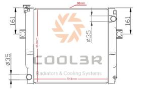 COOL3R 1412487 - RAD. FORKLIFT KOMATSU FD20 (95) AT