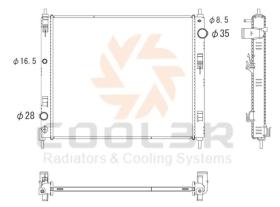 COOL3R 102713085 - RAD. NISSAN CUBE (Z11) (08-) / JUKE (F15) (10-19) 1.5 DCI