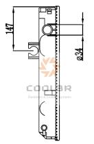 COOL3R 14T12486I - TANK. RAD. FORKLIFT ( 444,8 x 85 ) Con enfriador.