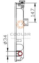 COOL3R 14T12485D - TANK. RAD. FORKLIFT ( 465 x 68,8 ) con enfriador.