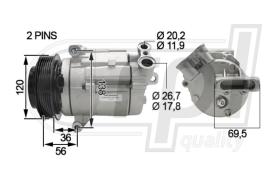 RPL APCODW5032 - COMP. DAEWOO LACETTI NUBIRA KALOS AVEO