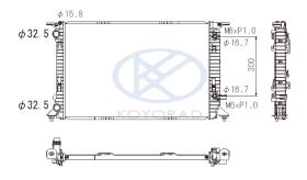 KOYO PL442805 - RAD. GRUPO VAG. A4/A5 2.8/3.0 TFSi / 3.0 TDi Man. (07-12).