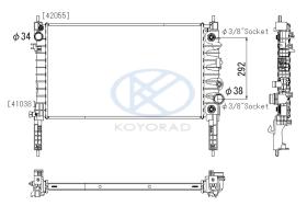 KOYO PL463549 - RAD. OPEL  Astra K 1.0/1.4/1.6 ECOTEC/1.6 CDTi M/A 06/15-