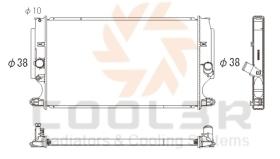 COOL3R 108116084 - RAD. TOYOTA COROLLA 1.4 D-4D (02-07)