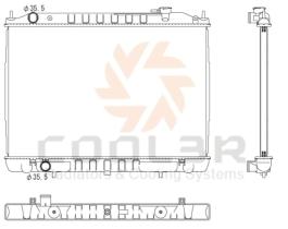 COOL3R 102797081 - RAD. NISSAN PICK UP ( D22 ) 2.5D / 2.5 TD / 3.2D 4WD 98-.