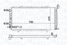 MAGNETI MARELLI BM1809 - RAD. DAEWOO NUBIRA 1.6 16V / LEGANZA 2.0 16V