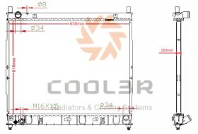 COOL3R 1445015 - RAD. SSANGYOND REXTON / REXTON II (GAB_) 2.9 TD AUT.