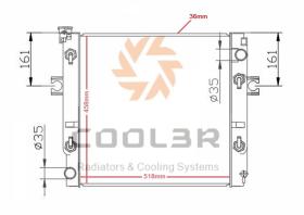 COOL3R 1412488 - RAD. FORKLIFT KOMATSU FD20 MT