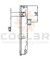 COOL3R 14T12491D - REFRIG. ACEITE RAD. FORKLIFT ( 275MM )