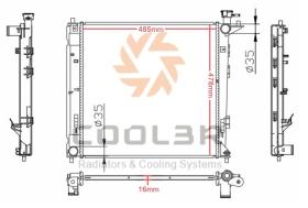 COOL3R 1421134 - RAD. HYUNDAI TERRACAN (HP) 2.9 CRDI (01-06) AUT.