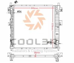 COOL3R 1445017 - RAD. SSANG YONG REXTON II (GAB_) 2.9 TD (02-09)