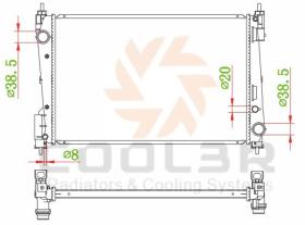 COOL3R 105558081 - RAD. OPEL CORSA C (X01) 1.3 CDTI / 1.7 CDTI (00-06)