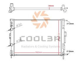 COOL3R 145430001 - RAD. VOLVO FL6 (91-) (VEHICULO INDUSTRIAL)