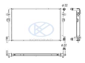 KOYO PL453349 - RAD. VAG TRANSPORTER T5 2.0 TSI / TDI M/A 09/09-