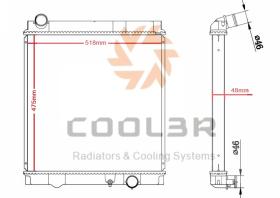 COOL3R 1414215 - RAD. MITSUBISHI Canter VII 6C18 (05-10) /  FUSO.