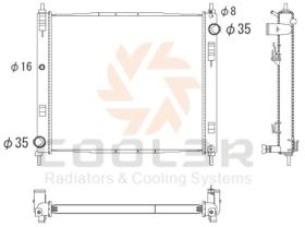 COOL3R 102713082 - RAD / COND. NISSAN MICRA III ( K12 ) / NOTE (E11)