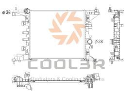 COOL3R 105546084 - RAD. OPEL MERIVA 1.4T ( 10-17 ).
