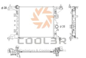 COOL3R 105546084 - RAD. OPEL INSIGNIA 2.0 CDTI (08-17) AUT.