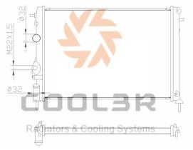 COOL3R 10600708A5 - RAD. RENAULT MEGANE, 95-99