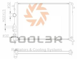 COOL3R 10600708A6 - RAD. RENAULT MEGANE I / SCENIC I (95-03)
