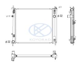 KOYO PL023651 - RAD. NISSAN Qashqai 1.5 dCi / Qashqai 2.0i M/A 11/13-