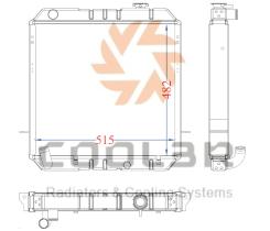 COOL3R 15234216 - RAD. TOYOTA DINA 100 2.4D / 150 2.4D (85-01). ( METALICO )